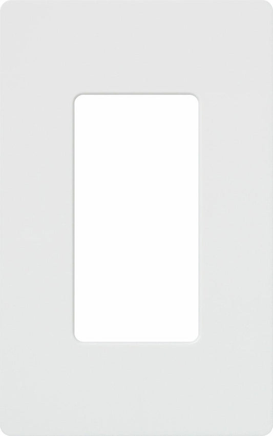 Lutron Claro Light Switch Cover Plate, 1 Gang Wallplate, for Decorator Light Switches, Rocker Light Switch Cover, Outlet Cover, Screwless Switch Plate Cover, Gloss, CW-1-WH, White