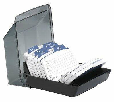 Rolodex Petite Covered Tray Card File with 125 2 1/4 x 4 Inch Cards and 6 Guides (67071)