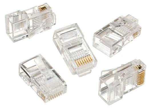 IDEAL Electrical 85-396 8P8C Modular Plugs Connector, RJ-45 Connector for CAT5e, Twisted Pair 100 MHz Cables, 50 Connectors
