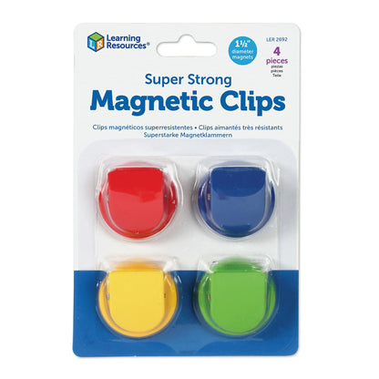 Learning Resources Super Strong Magnetic Clips, Set of 4