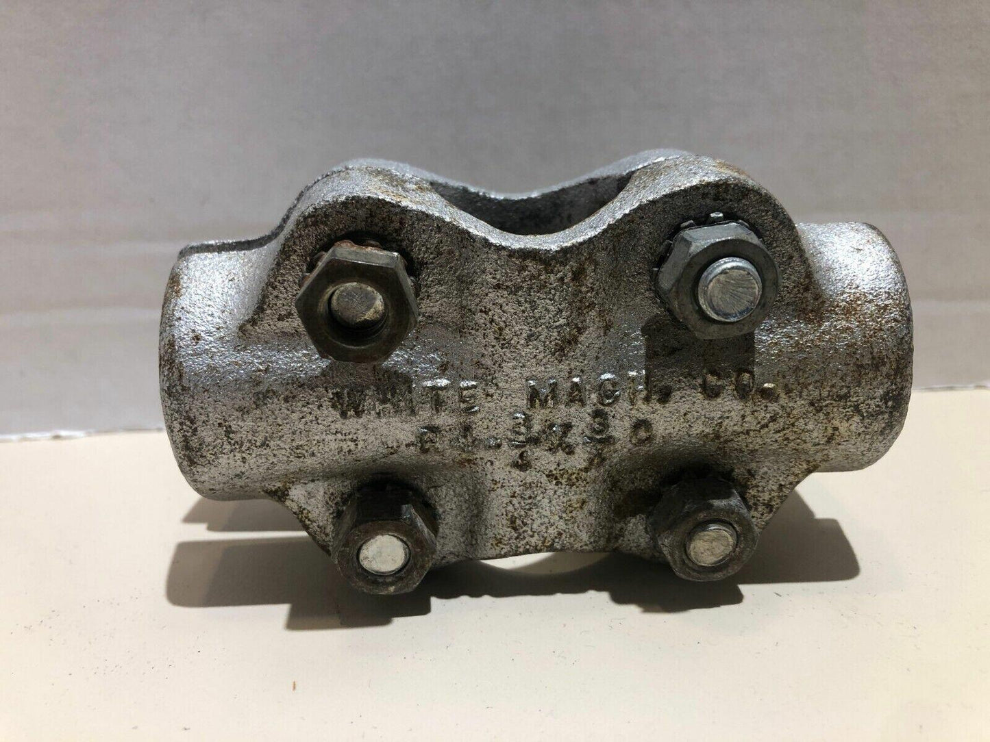 WHITE MACHINE CO 3/4" X 3/4" dry cleaning 4 WAY R-4 BRACE CLAMPS LOT OF 6