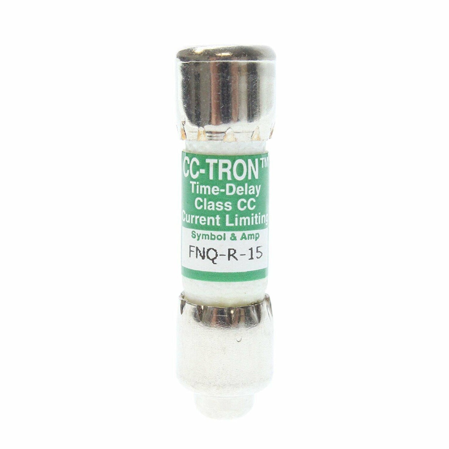 Bussmann FNQ-R-15 (FNQR-15, BP/FNQR-15) 15 Amp (15A) 600V Midget Time-Delay Class CC Fuse