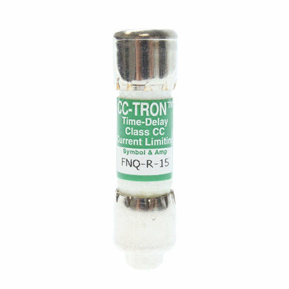 Bussmann FNQ-R-15 (FNQR-15, BP/FNQR-15) 15 Amp (15A) 600V Midget Time-Delay Class CC Fuse
