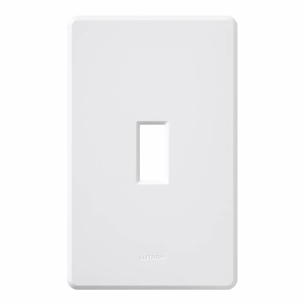 Lutron Fassada 1 Gang Wallplate for Toggle-Style Dimmer and Switches, FG-1-WH, White (1-Pack)