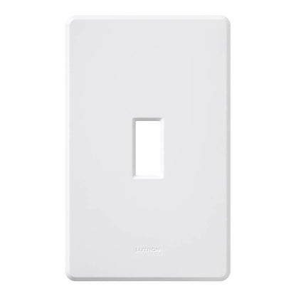 Lutron Fassada 1 Gang Wallplate for Toggle-Style Dimmer and Switches, FG-1-WH, White (1-Pack)