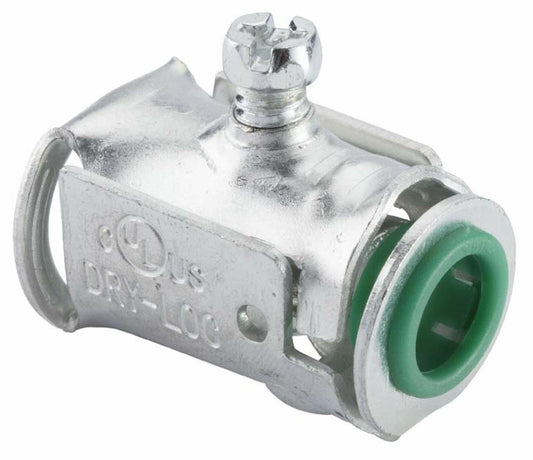 Halex, 3/8 in. Flexible Metal Conduit (FMC) Snap-In Connectors , 26571, 5 per pack