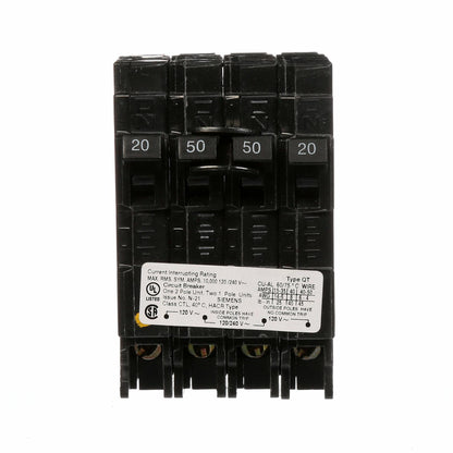 SIEMENS Q22050CT 50 Double Two 20-Amp Single Pole Circuit Breaker, Color