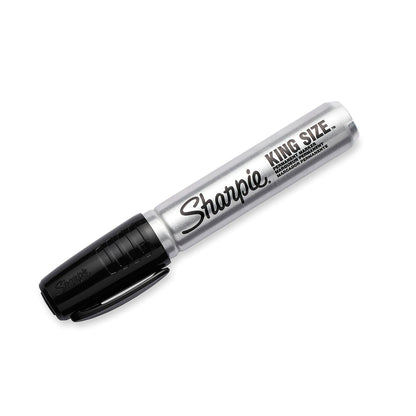 Sharpie King Size Permanent Marker, Large Chisel Tip, Great for Poster Boards, Black, 4 Count