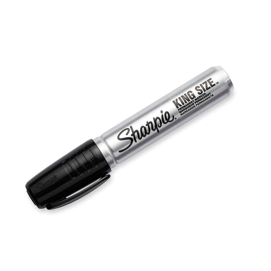 Sharpie King Size Permanent Marker, Large Chisel Tip, Great for Poster Boards, Black, 4 Count