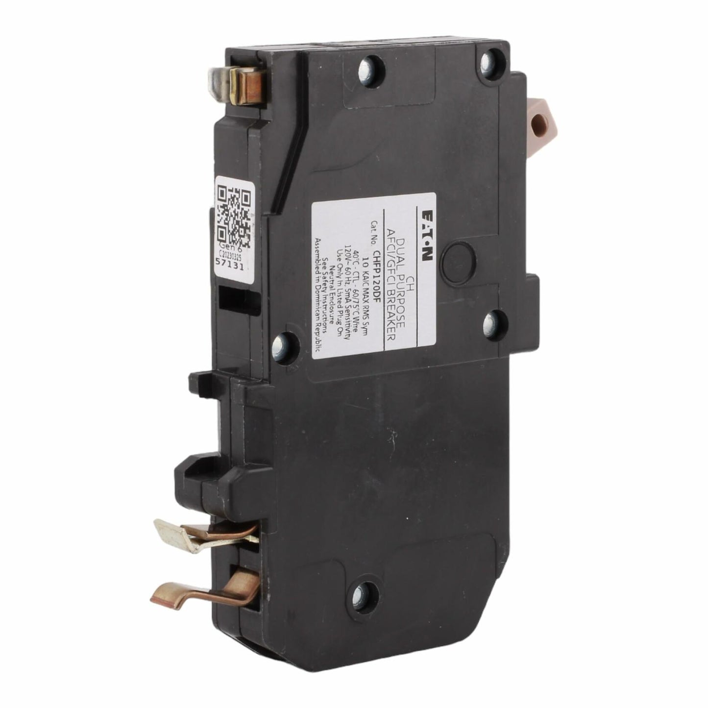 CHFP120A1CS 20 Amp Single Pole Dual Function All in One AFCI/GFCI Circuit Breaker, Plug-On Neutral, 120V, 10kAIC, UL Listed (1)
