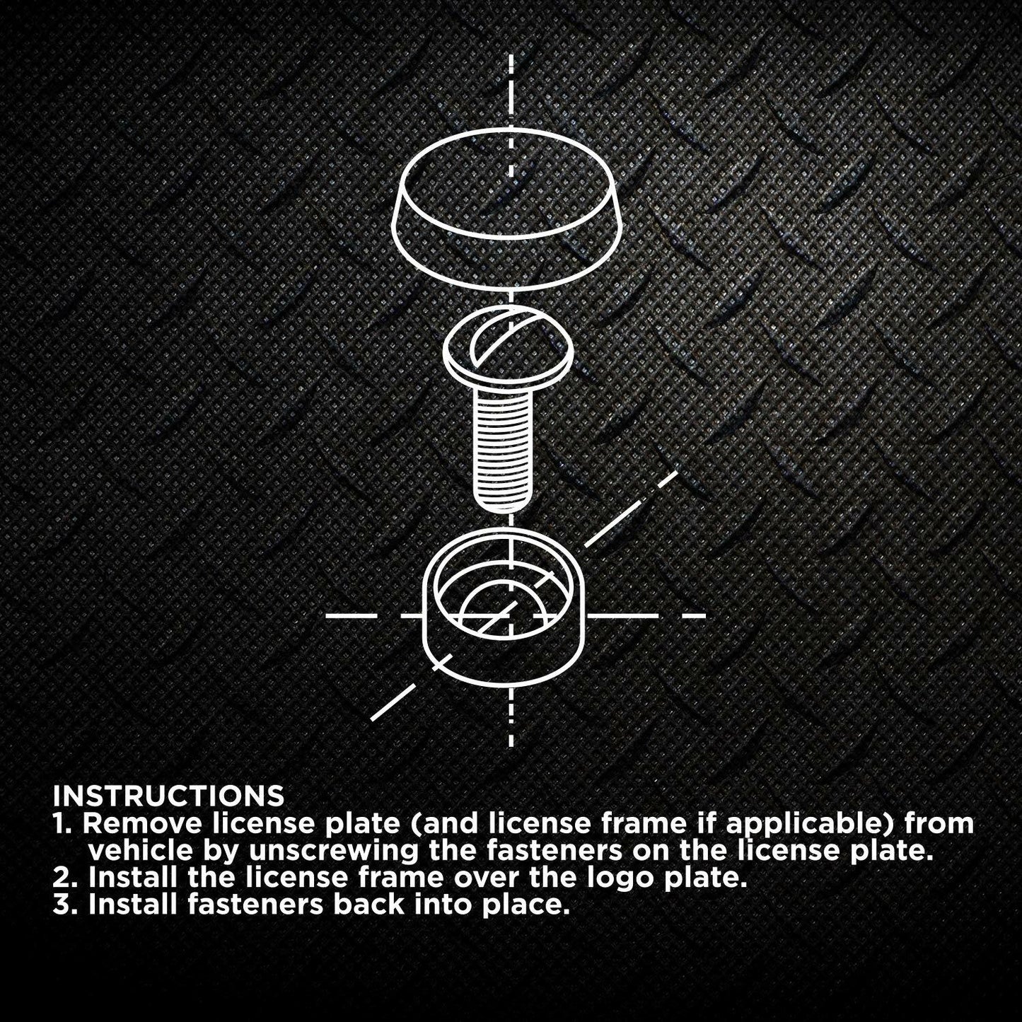 Pilot Automotve IP-353C Chevrolet Logo Automotive License Plate Fastener Kit, 4 Pack