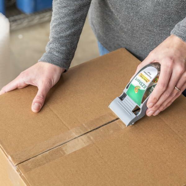 Duck EZ Start Packaging Tape, Clear Packing Tape for Mailing, Moving, Shipping & Storage, 3 Rolls with Dispensers, 1.88 in. x 55 Yd. Each (1259457)