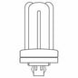 F18TBX/835/A/ECO GE 97626 18 Watt Triple 4-Pin GX24q-2 Base 3500K