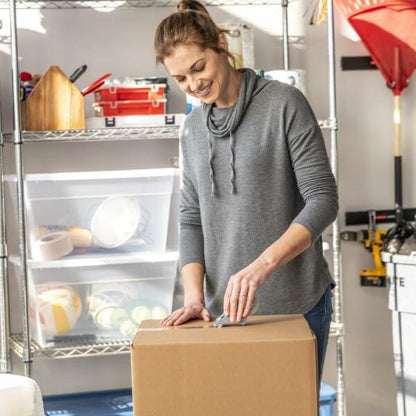 Duck EZ Start Packaging Tape, Clear Packing Tape for Mailing, Moving, Shipping & Storage, 3 Rolls with Dispensers, 1.88 in. x 55 Yd. Each (1259457)