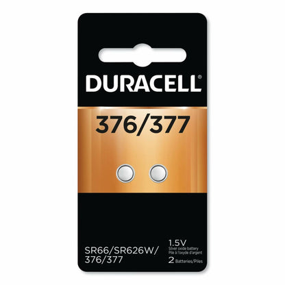 Duracell 376/377 Silver Oxide Button Battery for Home Devices, 2 Count