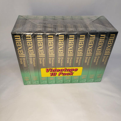 maxell standard grade t-160 vhs videotapes 10-pack