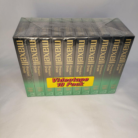maxell standard grade t-160 vhs videotapes 10-pack