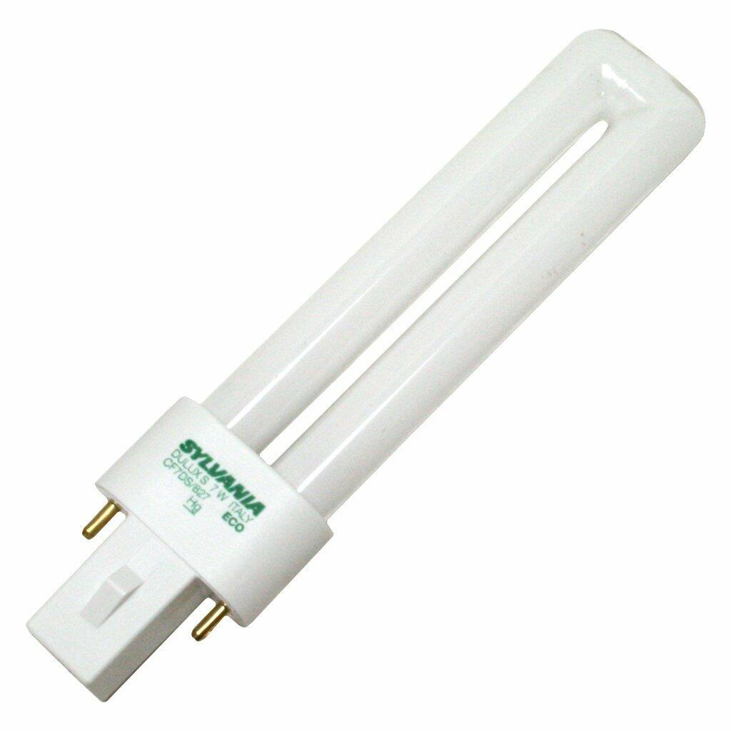 Sylvania 7w CF7DS/827/ECO 2700k Single Tube 2-Pin Fluorescent Light Bulb