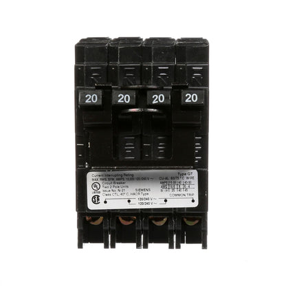 SIEMENS Q22020CT2 Two 20-Amp Double Pole Circuit Breaker, As Shown in The Image