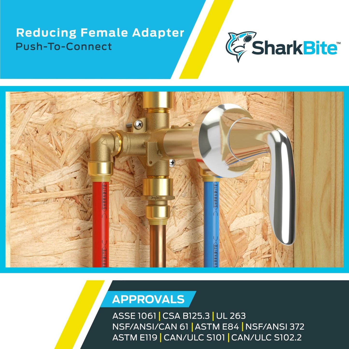 SharkBite 1 in. Push x 1 in. Dia. FPT Brass Connector