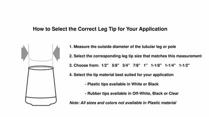 Shepherd Hardware 9128 1-Inch Inside Diameter Rubber Leg Tips, 4-Pack, Black