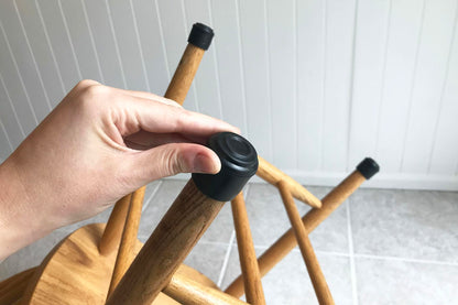 Shepherd Hardware 8762E Leg Tips 1-Inch Inside Diameter Rubber Chair Leg Caps, 24 Pack, Black
