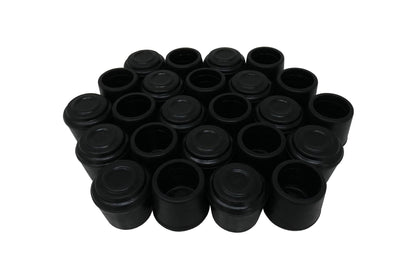 Shepherd Hardware 8762E Leg Tips 1-Inch Inside Diameter Rubber Chair Leg Caps, 24 Pack, Black