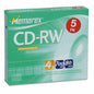 Memorex CD Rewritable Media  CD-RW  4x  700 MB  5 Pack Slim Jewel Case  Retail