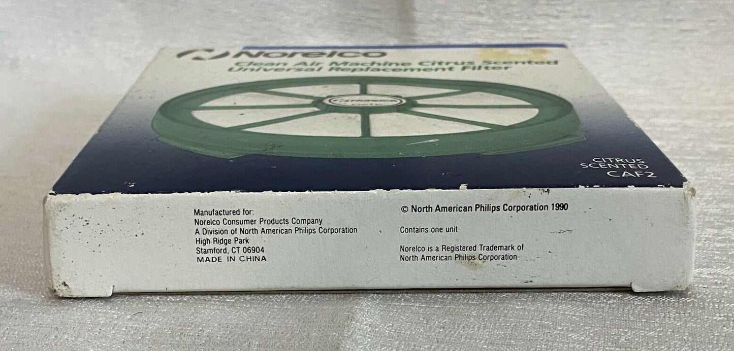 Norelco Clean Air Machine Universal Replacement Filter CAF2 Citrus Scent Genuine