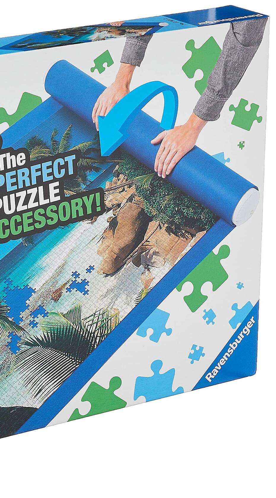 Ravensburger Giant Stow and Go Jigsaw Puzzle Accessory 17931—for Puzzles up to 3000 Pieces, 59 x 39 inches, Blue