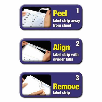 Avery 5 Tab Print & Apply Dividers, Index Maker, 5 Sets (11436)