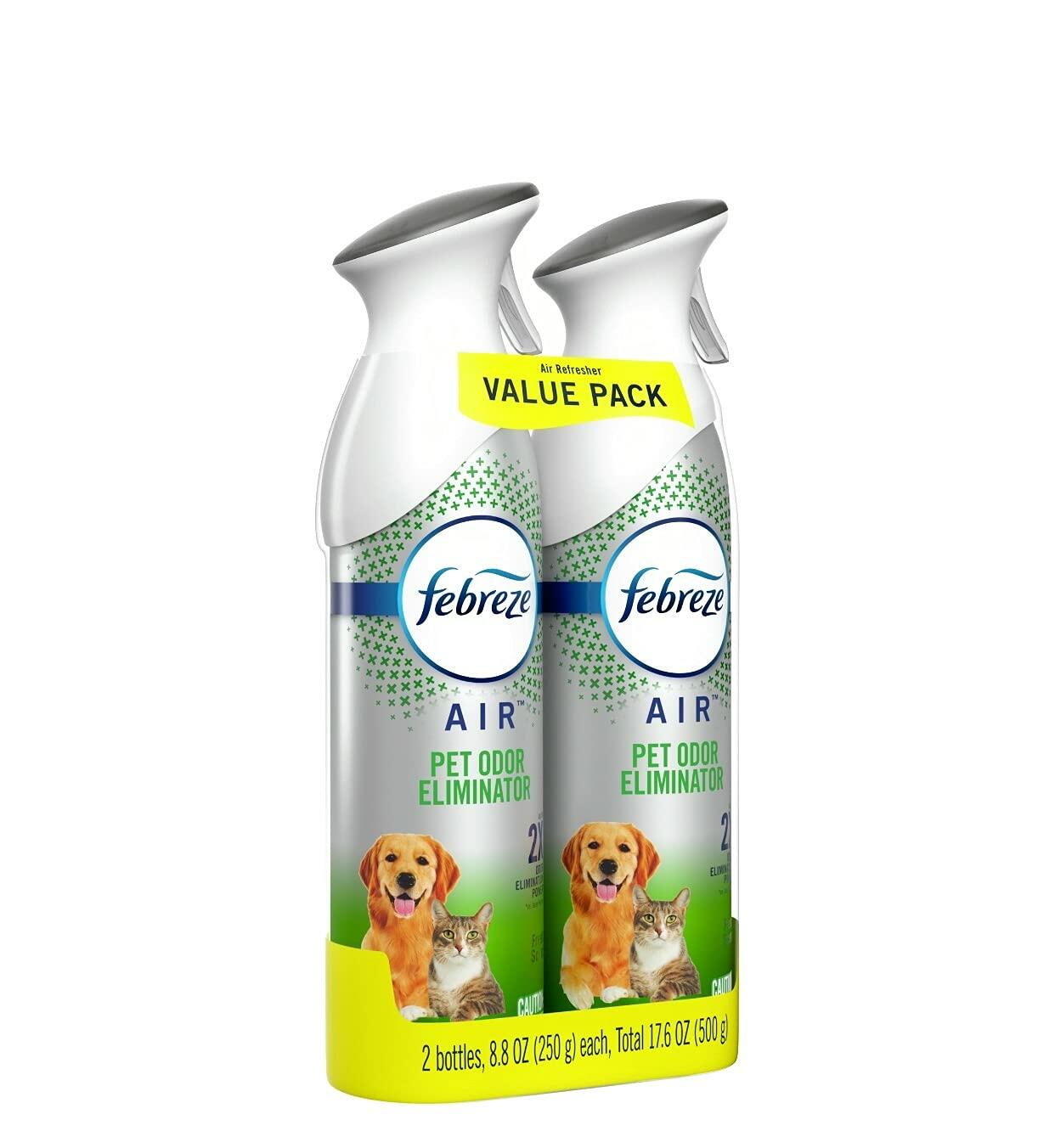 Febreze Air Freshener Spray, Odor-Fighting Room Spray, Pet Heavy Duty, 8.8oz, 2 Count