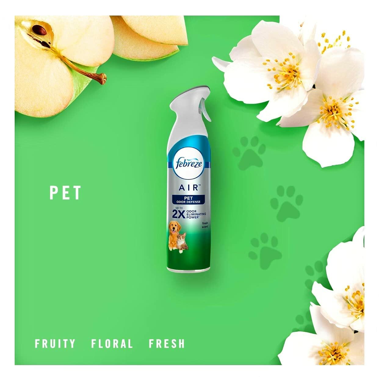 Febreze Air Freshener Spray, Odor-Fighting Room Spray, Pet Heavy Duty, 8.8oz, 2 Count