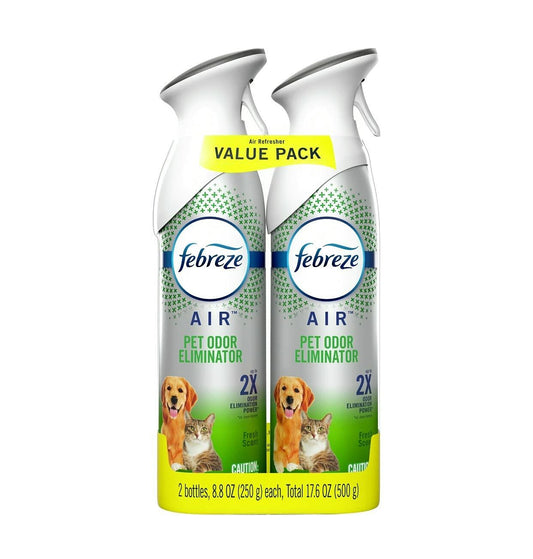 Febreze Air Freshener Spray, Odor-Fighting Room Spray, Pet Heavy Duty, 8.8oz, 2 Count