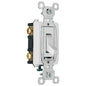 Legrand Pass & Seymour CS15AC3WCC8 15 Amp 120/277V Commercial Specification Grade Toggle Switch, 3-Way, Side Wire, White (1 Count)