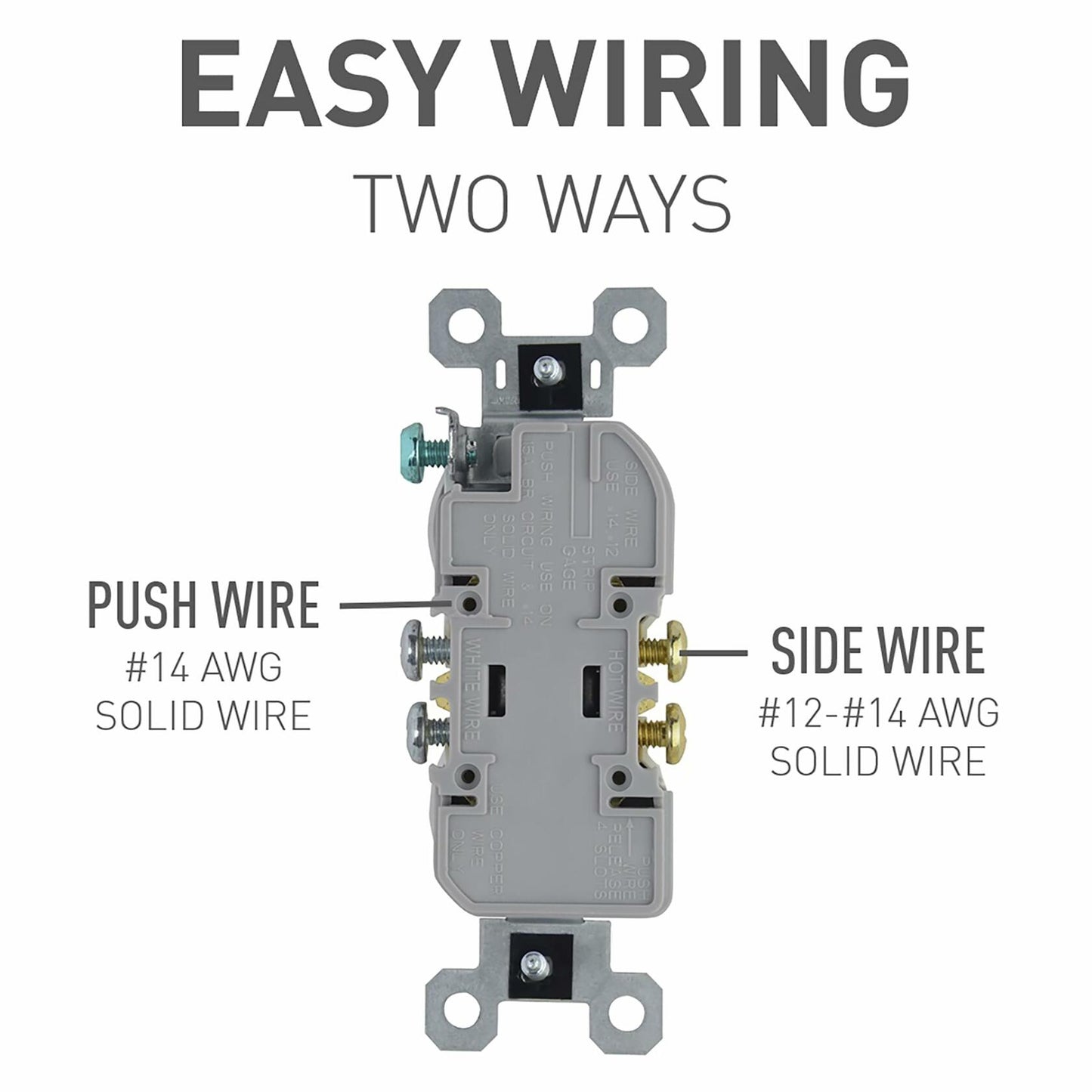 Pass and Seymour 3232R-I Ivory Tamper Resistant Duplex Receptacle 15A 125V