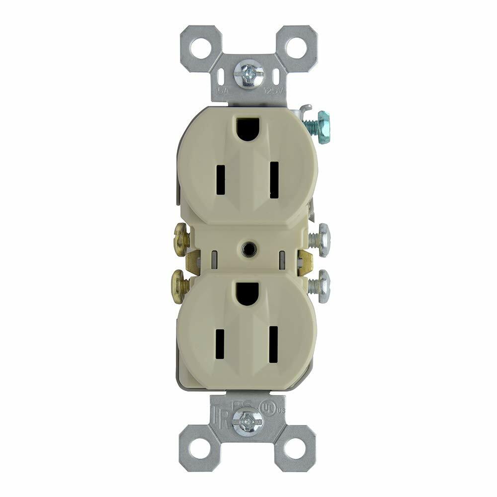 Pass and Seymour 3232R-I Ivory Tamper Resistant Duplex Receptacle 15A 125V