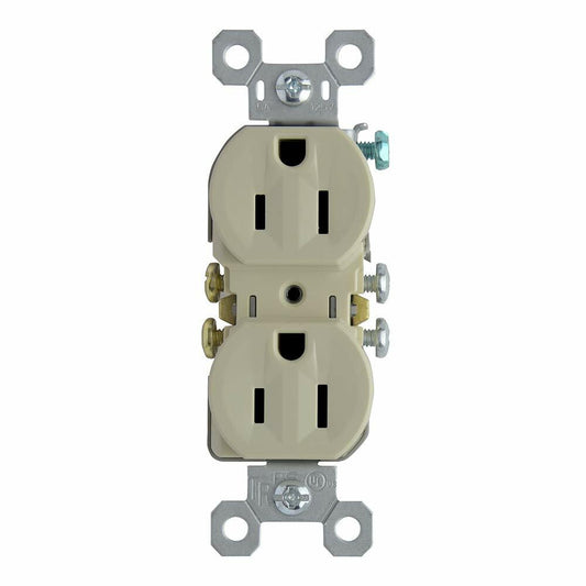 Pass and Seymour 3232R-I Ivory Tamper Resistant Duplex Receptacle 15A 125V