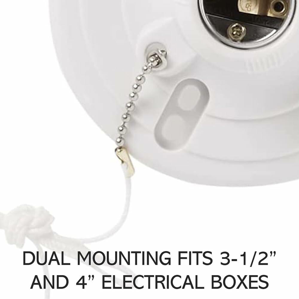 Legrand Pass & Seymour 250W WHT PullLampholder 18 Pack
