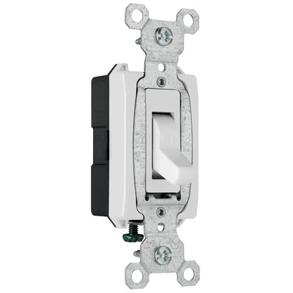 Legrand-Pass & Seymour CS15AC1WCC8 15A 120-volt/277 Voltage Alternating Current Side Wire Commercial Single Pole Switch, White