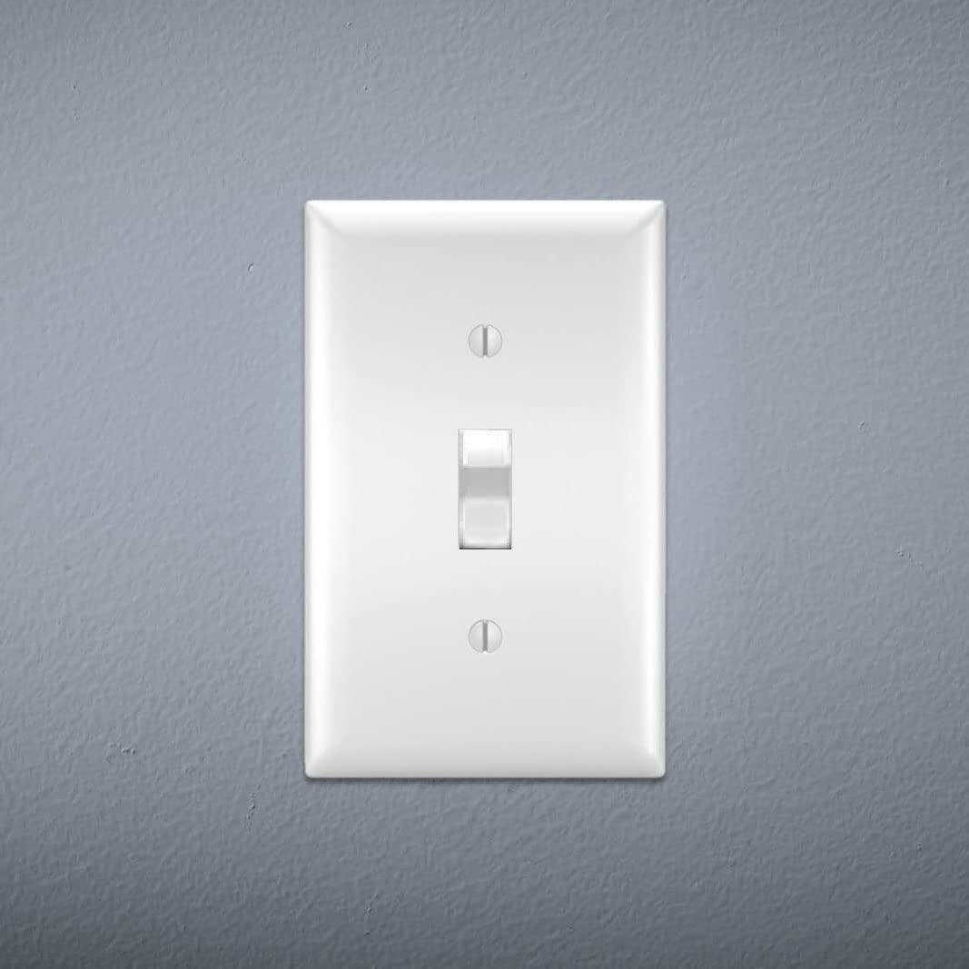 Legrand Pass & Seymour CSB20AC1WCC8 20 Amp 120/277V Hard Use Specification Grade Toggle Switch, Single Pole, Back and Side Wire, White (1 Count)