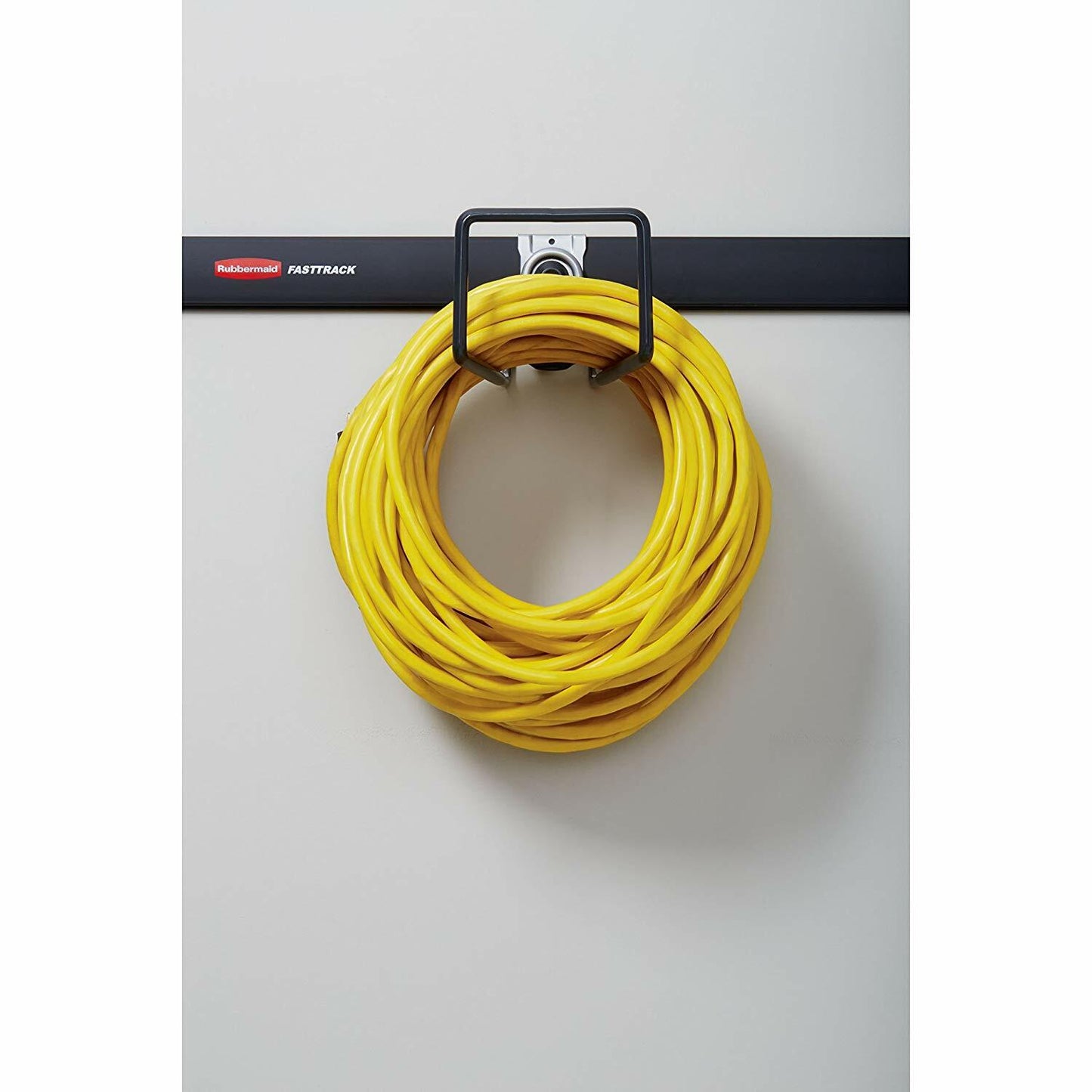 Rubbermaid FastTrack Rail Garage Storage System Water Hose Hook, Black (2 Pack)