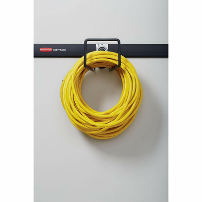 Rubbermaid FastTrack Rail Garage Storage System Water Hose Hook, Black (2 Pack)
