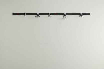 Rubbermaid Fasttrack Garage Storage Utility Hooks 7 Piece Black All in One Rail Hook Kit and Tool Organizer Heavy Duty for Home/Garage/Shed/Garden