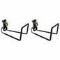Rubbermaid FastTrack Rail Garage Storage System Water Hose Hook, Black (2 Pack)