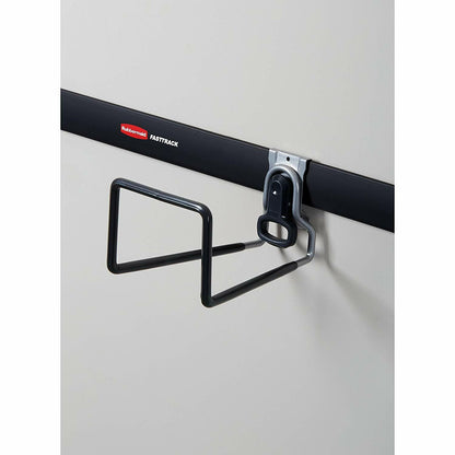 Rubbermaid FastTrack Rail Garage Storage System Water Hose Hook, Black (2 Pack)