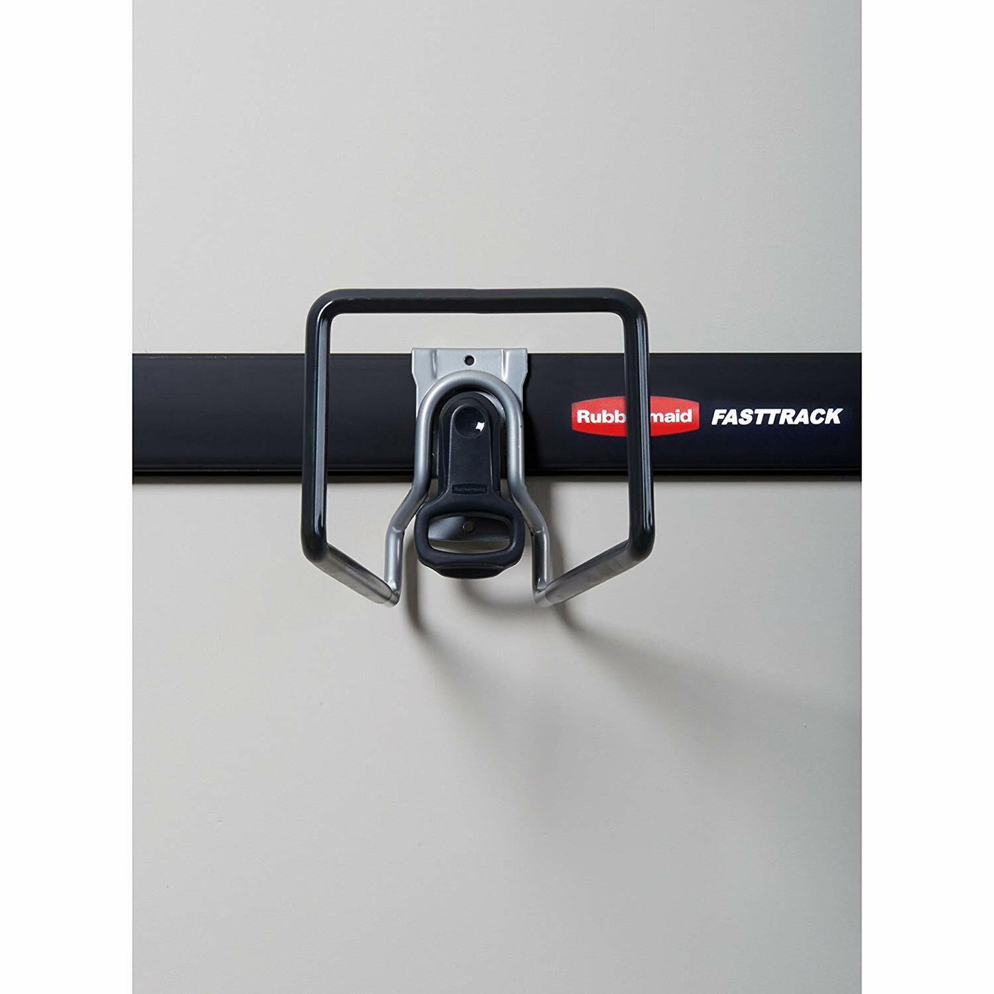 Rubbermaid FastTrack Rail Garage Storage System Water Hose Hook, Black (2 Pack)