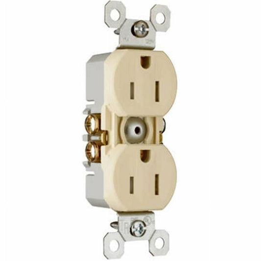 Pass and Seymour 3232R-I Ivory Tamper Resistant Duplex Receptacle 15A 125V