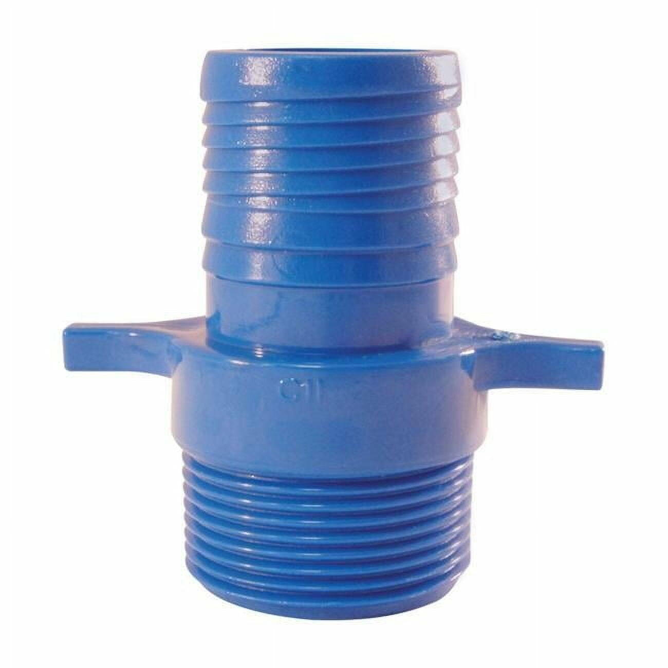 Blue Twisters 4814687 1 in. Insert x 1 in. Dia. MPT Polypropylene Male Adapter, Blue - Pack of 5