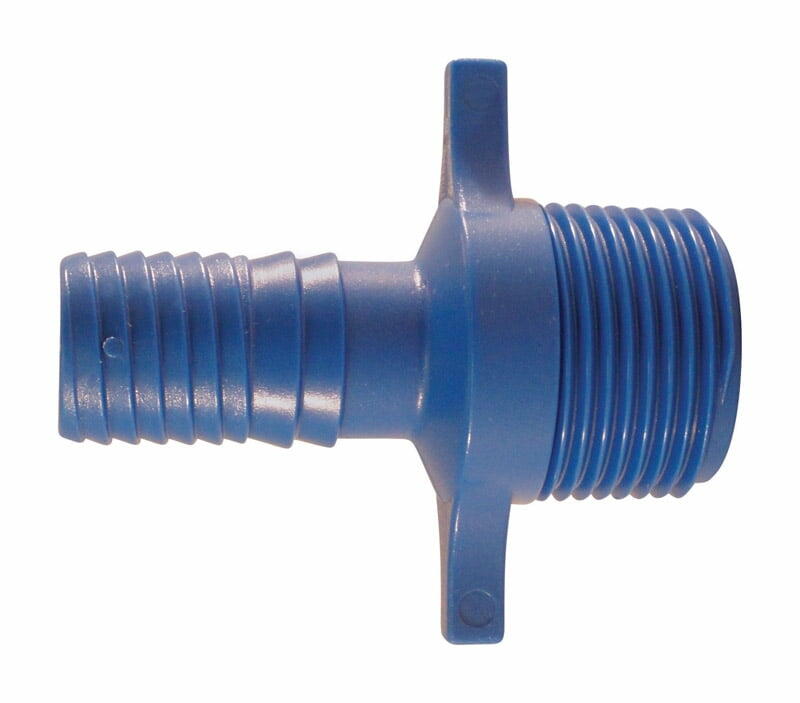 Blue Twisters 4814620 0.75 in. Insert x 0.5 in. Dia. MPT Polypropylene Male Adapter, Blue